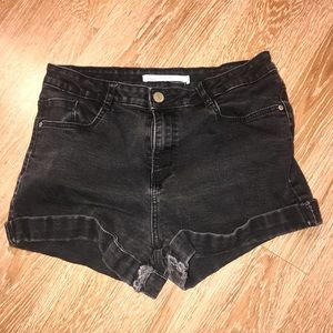 Zara Trafaluc high waisted denim shorts
